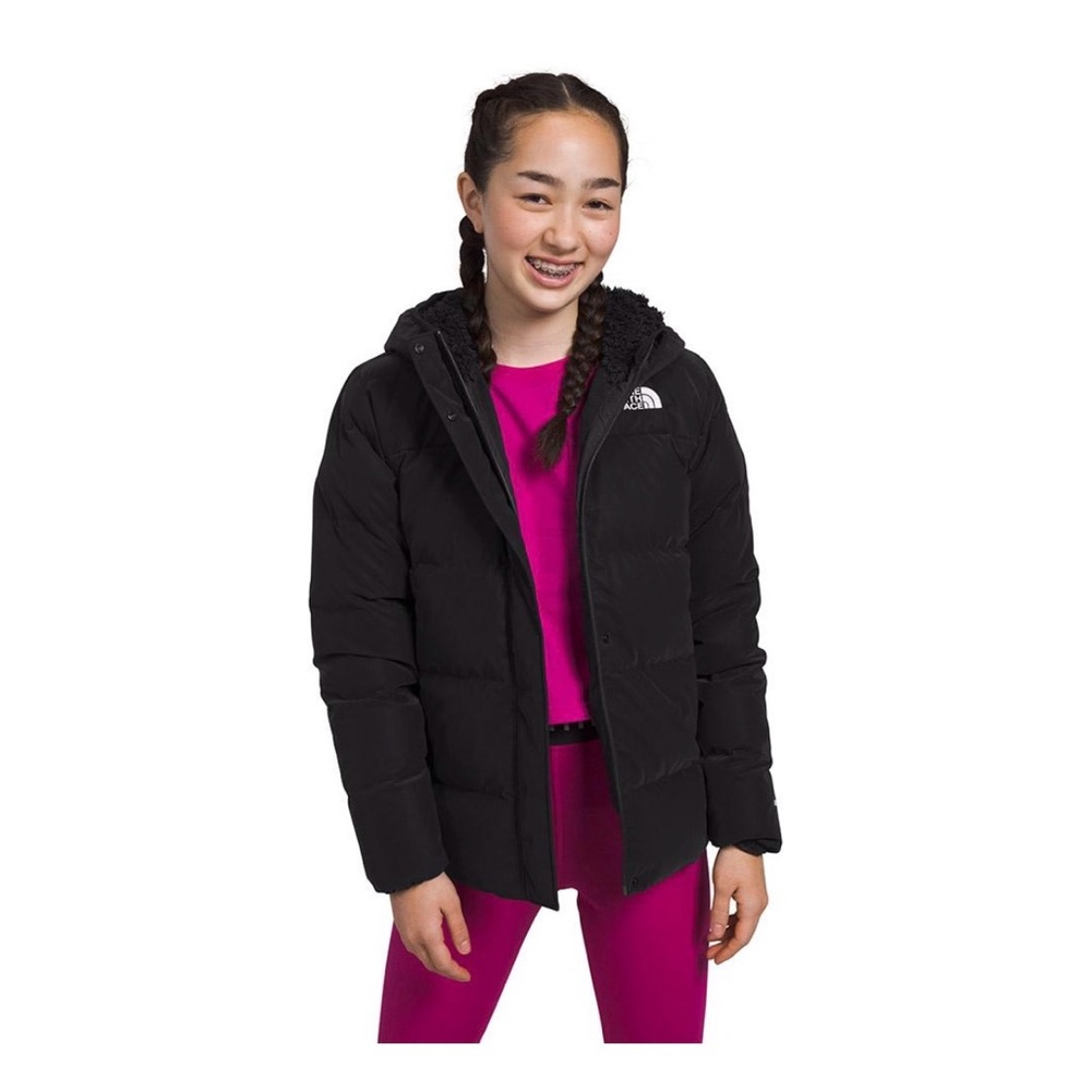 The North Face Girls Black Insulated Hooded Puffer Jacket